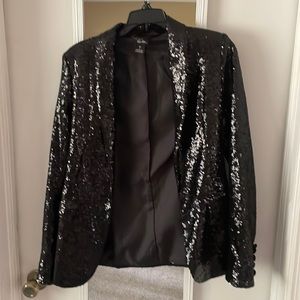Black Sequin Blazer